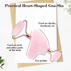 Rose Quartz Gua Sha Roller Set