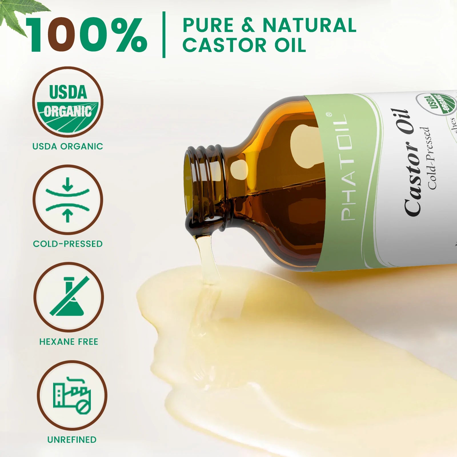 Organic Cold Pressed Castor Oil