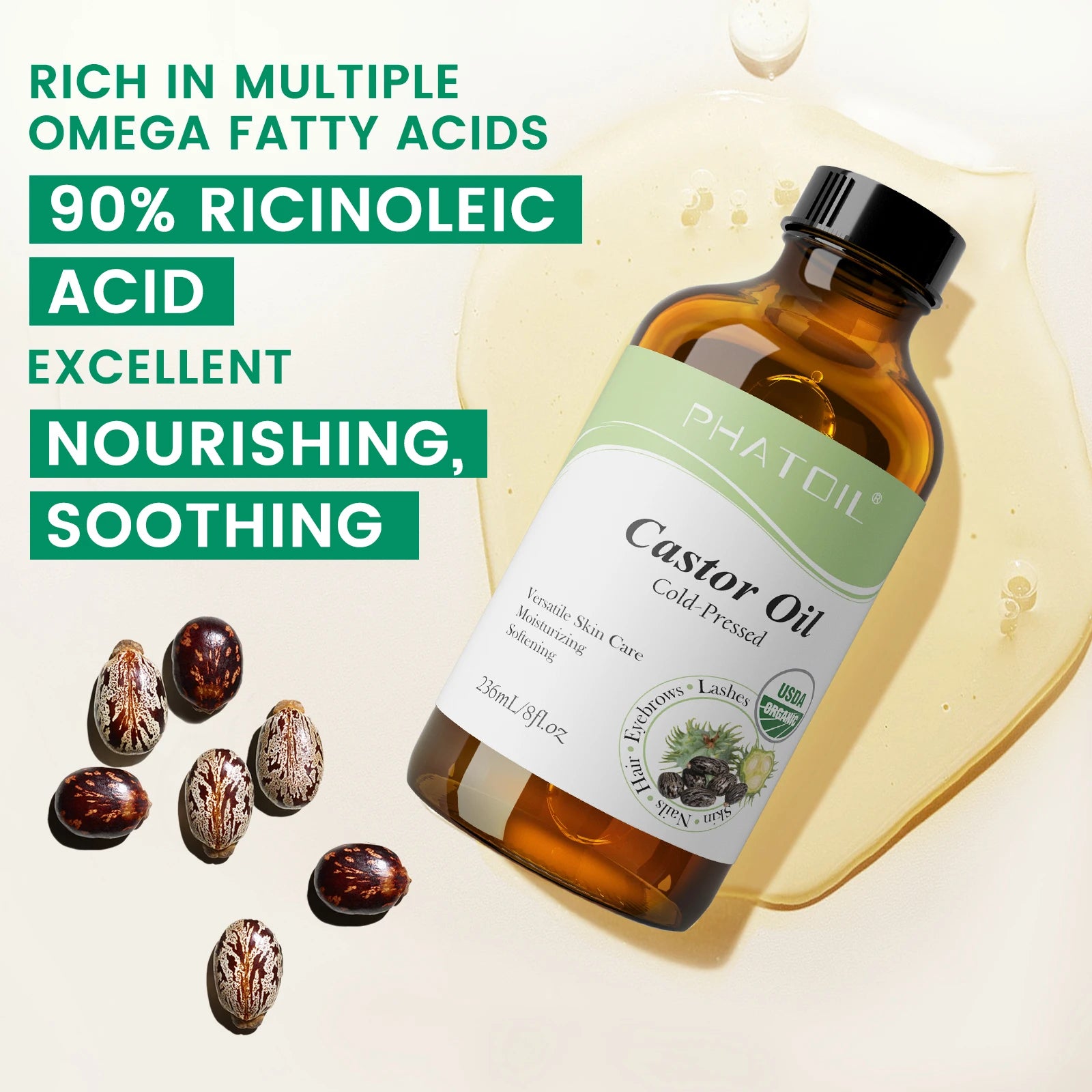 Organic Cold Pressed Castor Oil